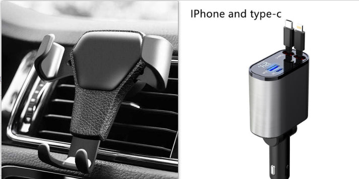 100W Super Fast Car Charger - Dual USB & Type-C Metal Adapter for iPhone & Android